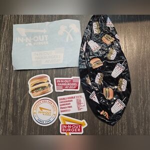 In-N-Out Burger Sticker Set, Car Decal Set Plus Black In-N-Out Print Beach Ball